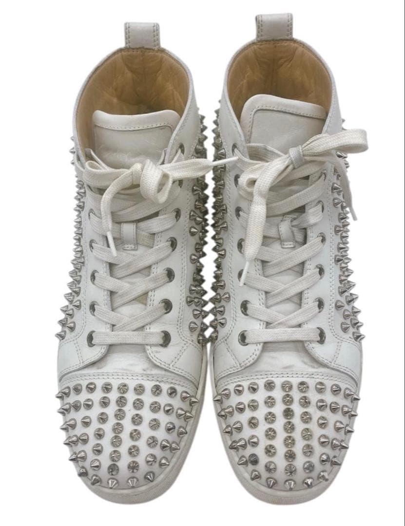 ルブタン ルイ スパイクスタッズ レザー ハイカット スニーカー - メルカリ