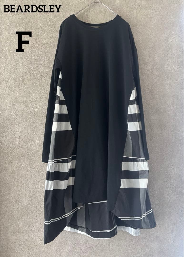 【美品】ビアズリー　後ろタフタビッグチェックチュニックワンピース　ブラック　F チェック柄チュニックワンピース | 京都通販ミセスのファッション館・本店