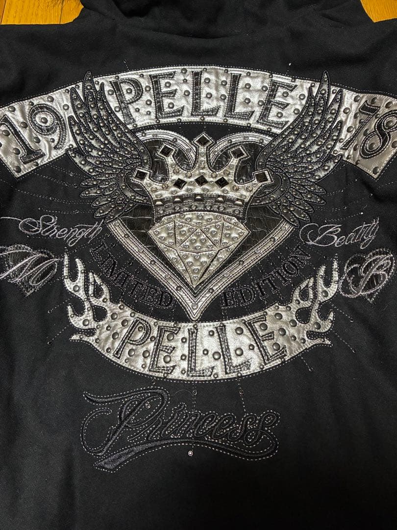 【希少】PELLE PELLE スタジャン XL 刺繍ロゴ HIPHOP 希少 レア PELLE PELLE ペレペレ オールレザー スタジャン 虎刺繍