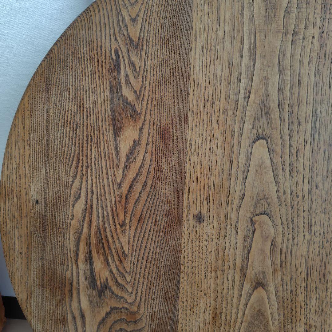 折りたたみ ちゃぶ台 木 クリ無垢 テーパー脚 直径75cm 高さ32cm