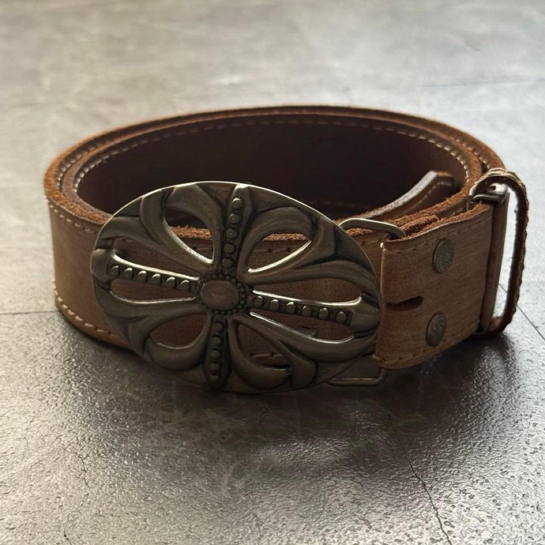 archive cross buckle leather belt y2k - メルカリ
