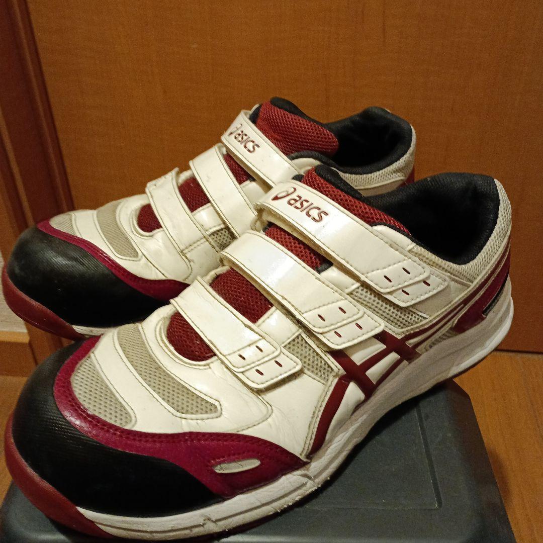 asics 安全靴 ホワイト/レッド ベルクロ 即納】アシックス/ASICS 1273A028-100 安全靴 ウィンジョブ CP307 BOA