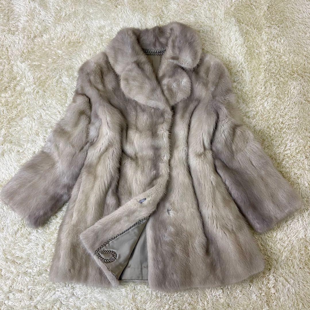 最高級 サファイアミンク 毛皮 毛皮コート 女優 女優襟 - メルカリ