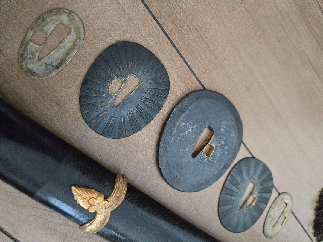 第二次大戦頃実物 海軍士官軍刀拵え 鮫鞘 希少短寸(航空