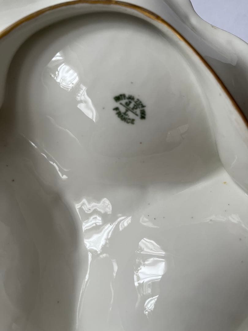 アンティーク リモージュ 花柄 三つ仕切り皿