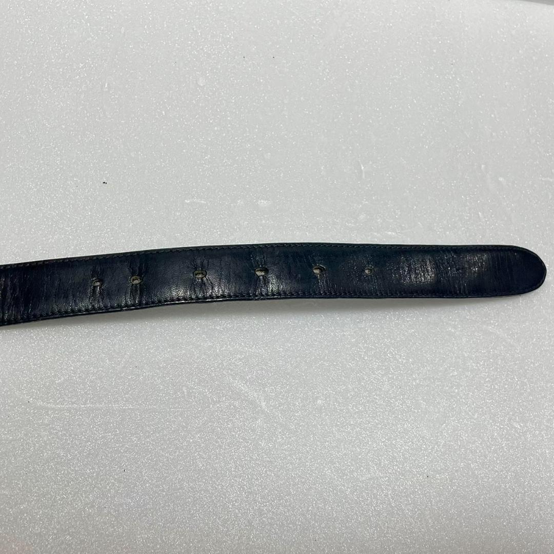 GUCCI グッチ インターロッキングG ベルト レザー 黒 ゴールド金具