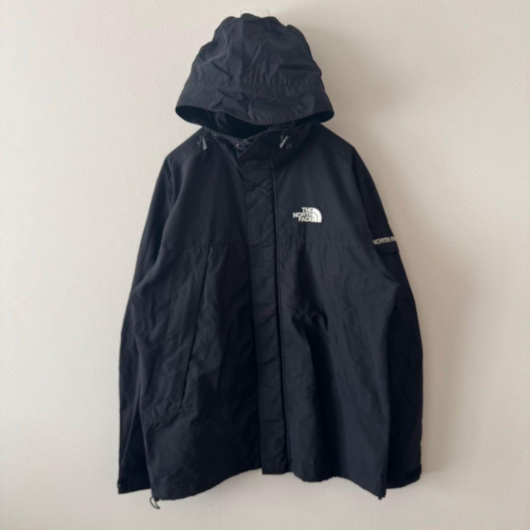 ノースフェイス マウンテンパーカー メンズ XS ブラック 刺繍ロゴ