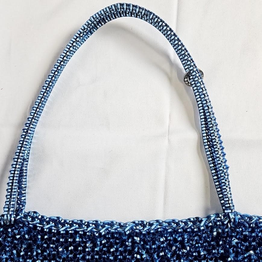 アンテプリマ ワイヤーバッグ シャンパンブルー 横長 - メルカリ