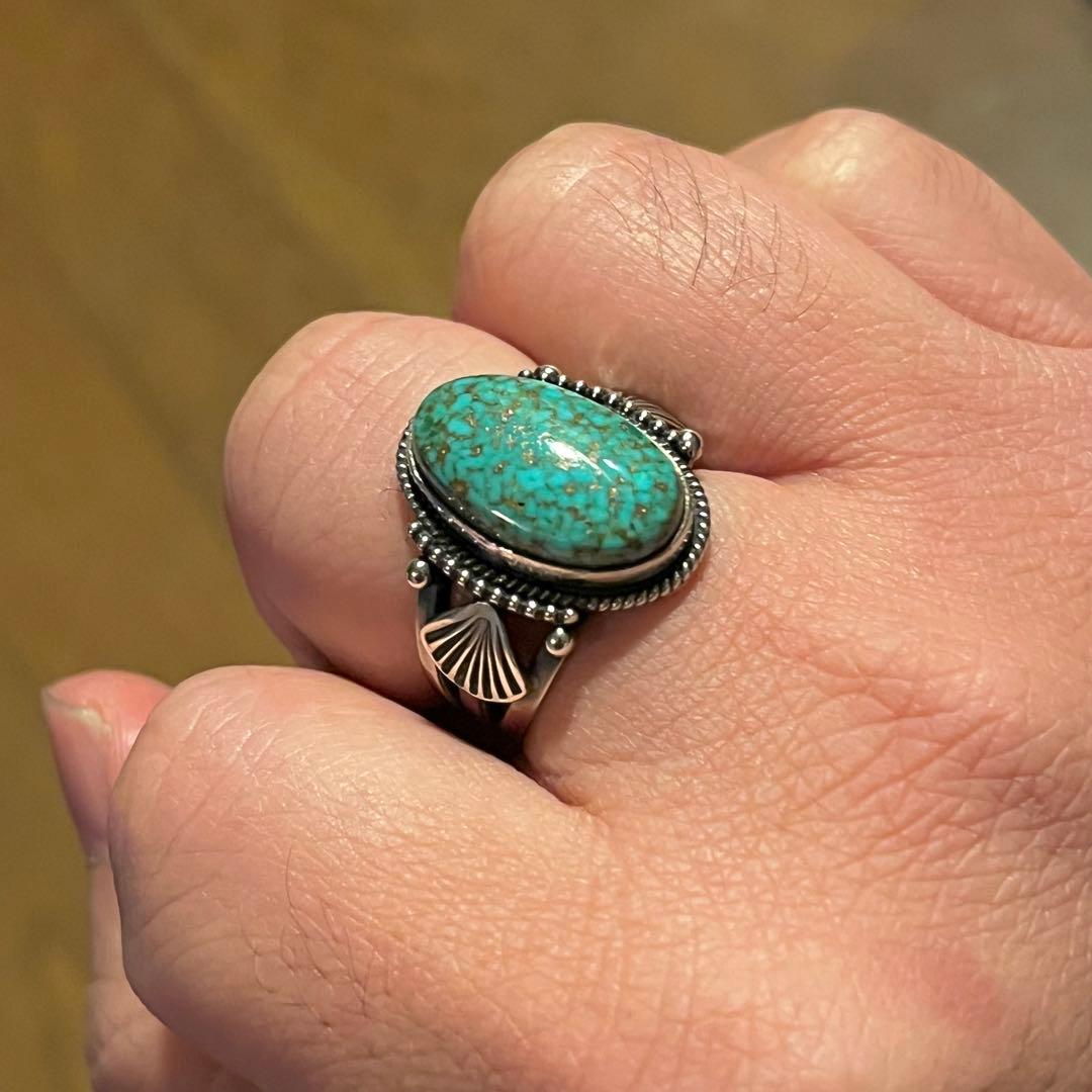 ナバホ ナンバーエイト ターコイズ リング 22号 インディアン