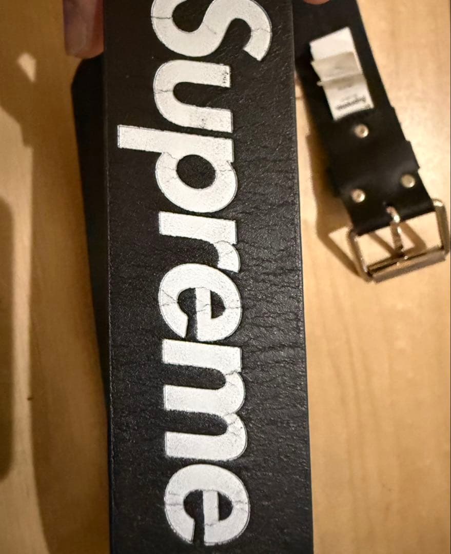 Supreme Repeat Leather Belt \"Black\" Mサイズ