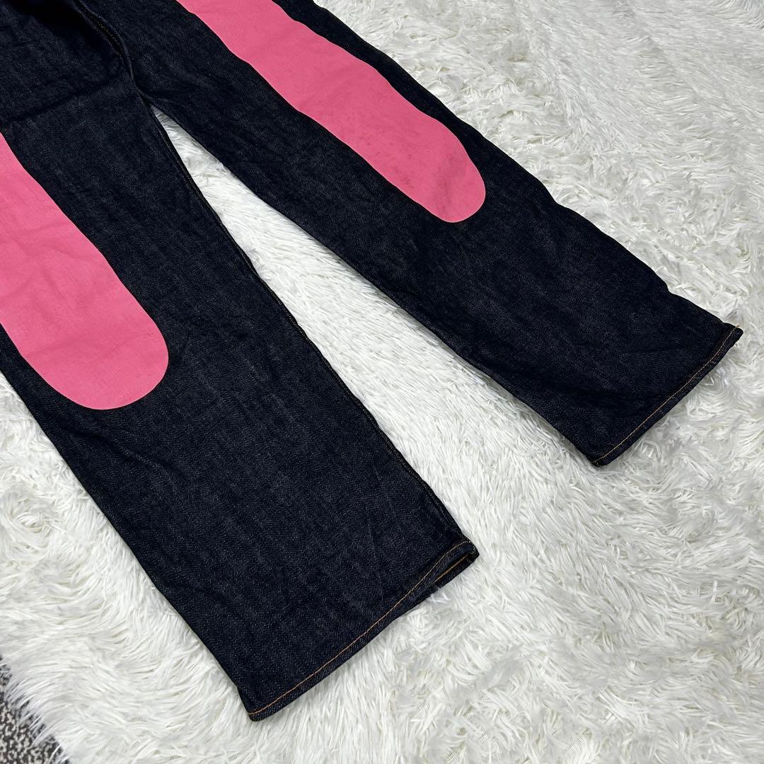 EVIS エビス デニム ビックカモメ ピンク W34 L35 濃紺 大黒 - メルカリ