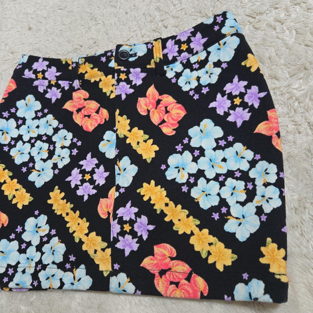 y2k 平成ギャル 希少 アルバローザ ミニスカート ハイビスカス柄 F