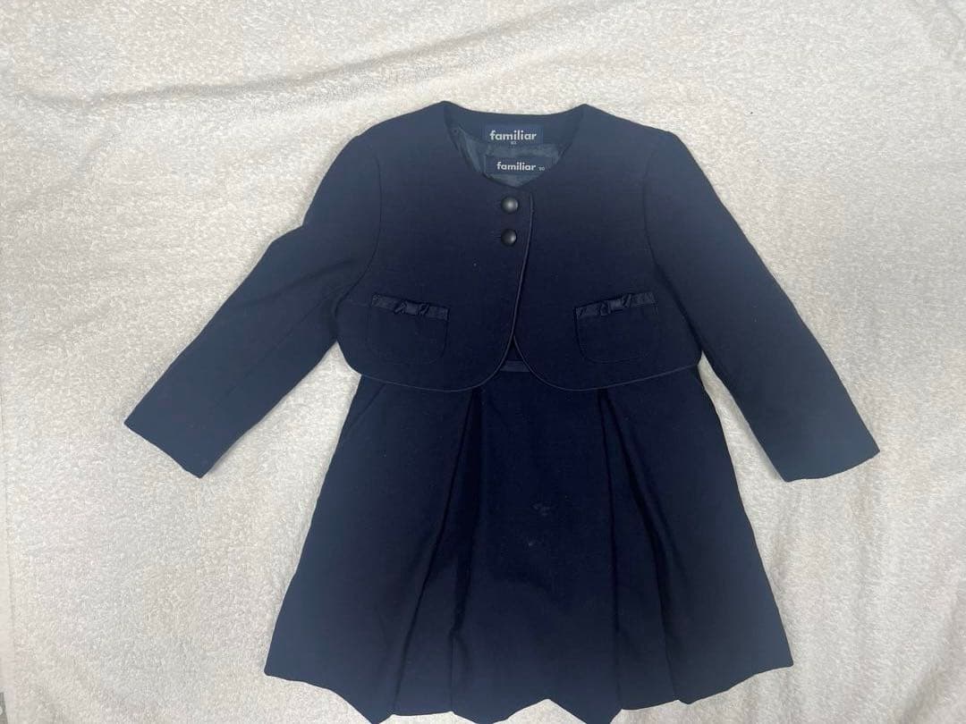 【かきふらい　】ファミリアお受験ジャンパースカートセット90 かきふらい 】ファミリアお受験ジャンパースカートセット90 工場 お