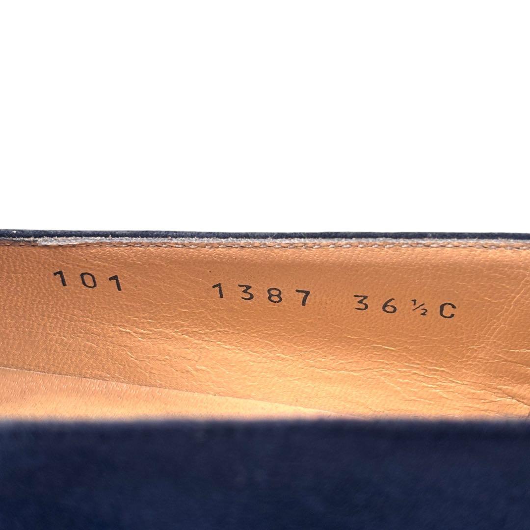 美品 グッチ GUCCI 36 1/2 23.5 スエード ローファー バンブー - メルカリ