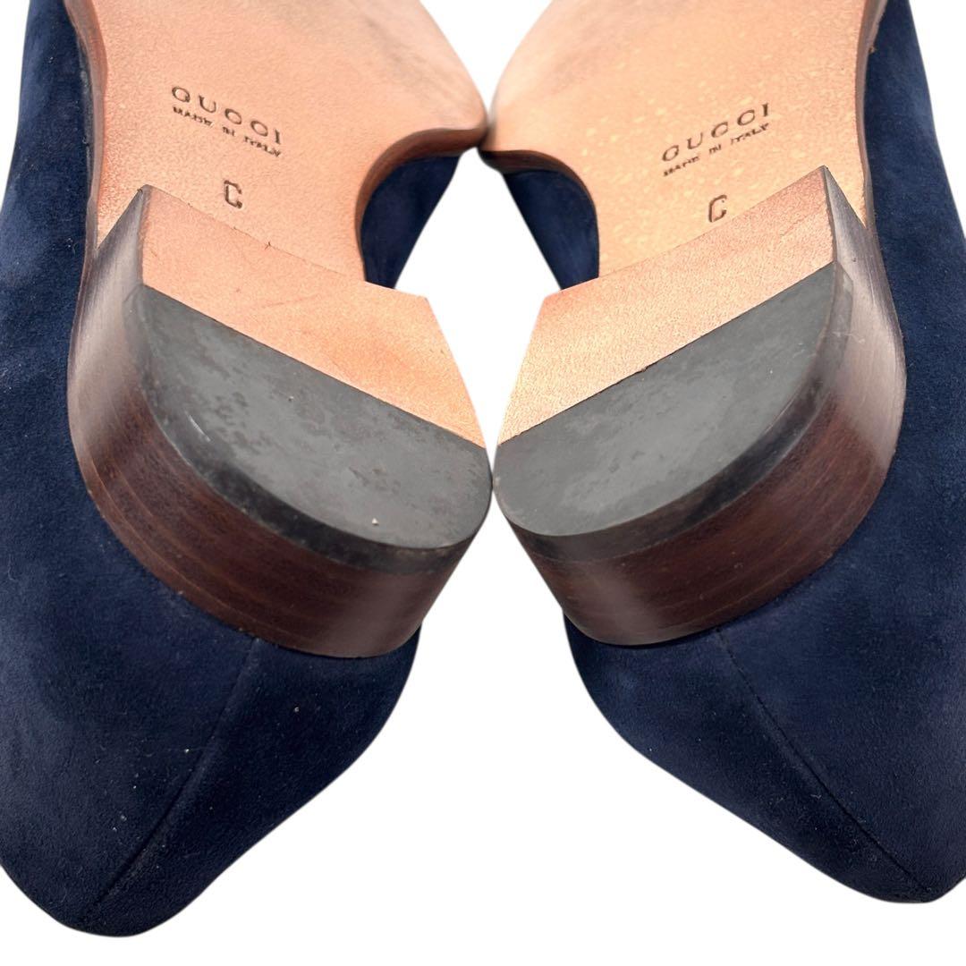 美品 グッチ GUCCI 36 1/2 23.5 スエード ローファー バンブー - メルカリ