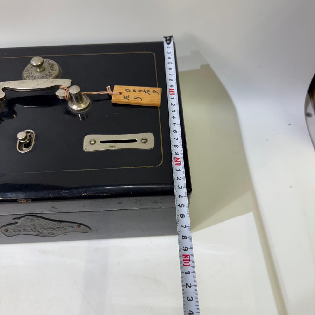 手提げ金庫 千鳥 金属製キャッシュボックス ダイヤル式 アンティーク