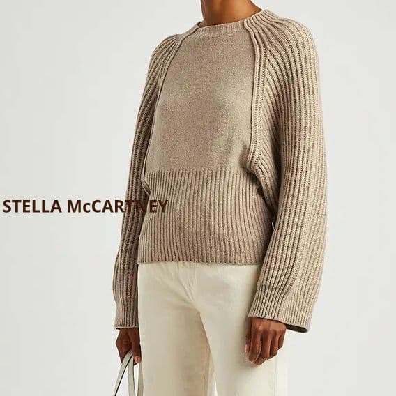 ステラマッカートニー　カシミヤ　ラグラン　ニット　ベージュ　38 ステラマッカートニー カシミヤ ラグラン ニット ベージュ 38 - メルカリ