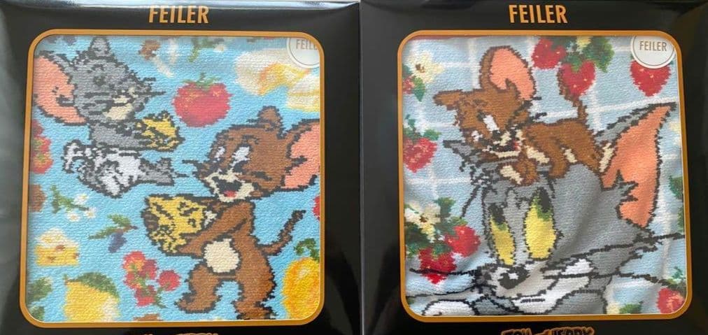 フェイラー トムとジェリー トム＆ジェリー 2枚セット タオルハンカチ FEILER」と「トムとジェリー」のコラボレーションハンカチが登場