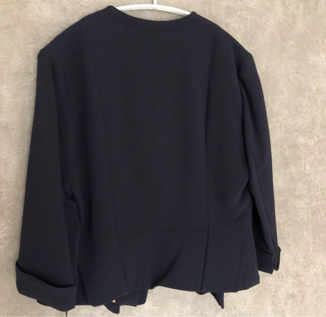 美品】ダブスタ ワンピースセットスーツ フォーマル 濃紺 ネイビー