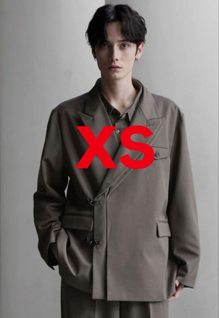 【CLEL 】プライムTR ダブルラペルテーラードジャケット　杢ベージュ（XS） CLEL 】プライムTR ダブルラペルテーラードジャケット 杢ベージュ（XS