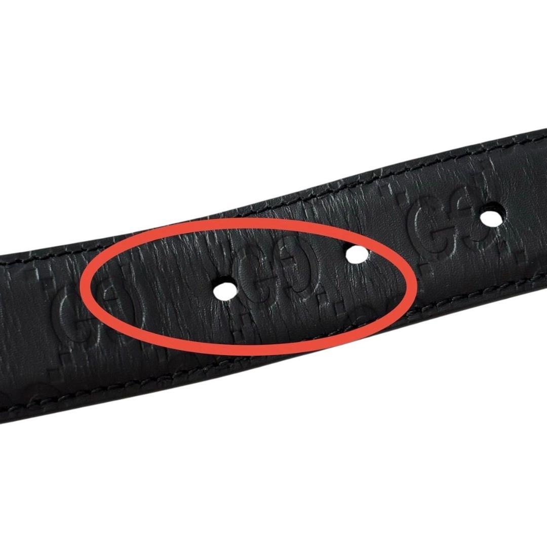 GUCCI グッチ 480199 グッチシマ ベルト ロゴ レザー ブラック - メルカリ