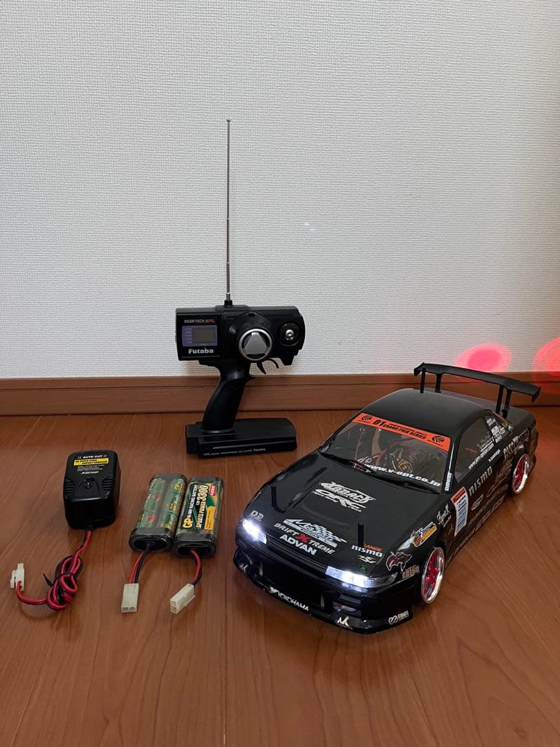 1/10 ラジコンドリフト ドリパケ S13シルビア LED電飾付 - メルカリ