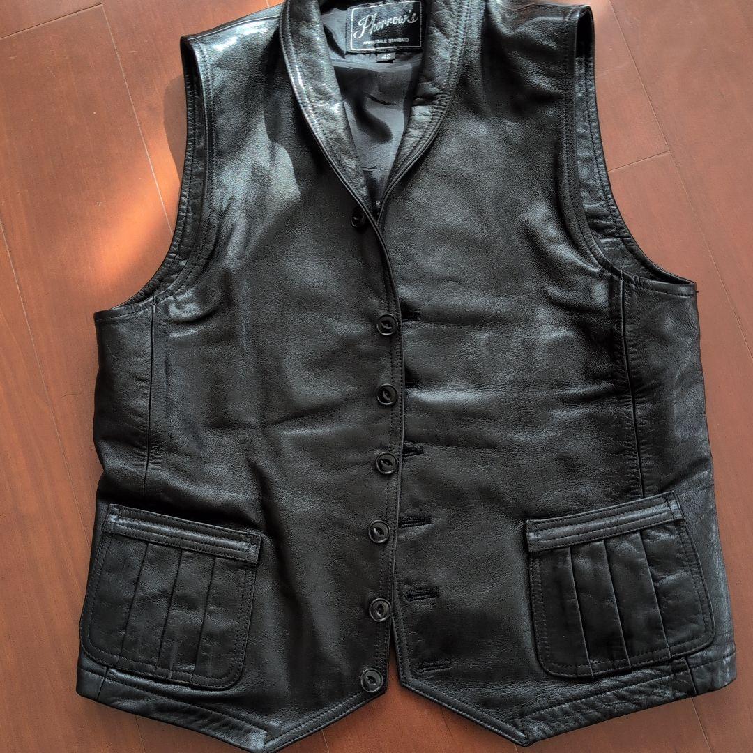 フェローズ　ホースハイド　レザーベスト ヴィンテージ復刻 高級ホースハイドレザー ビーチベスト/ブラウン