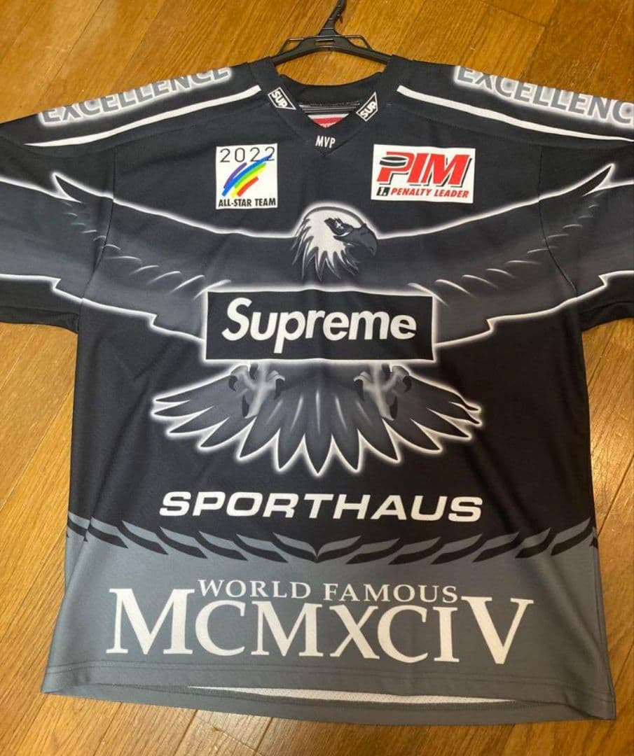 シャツ Supreme Eagle Moto Jersey \"Black\"