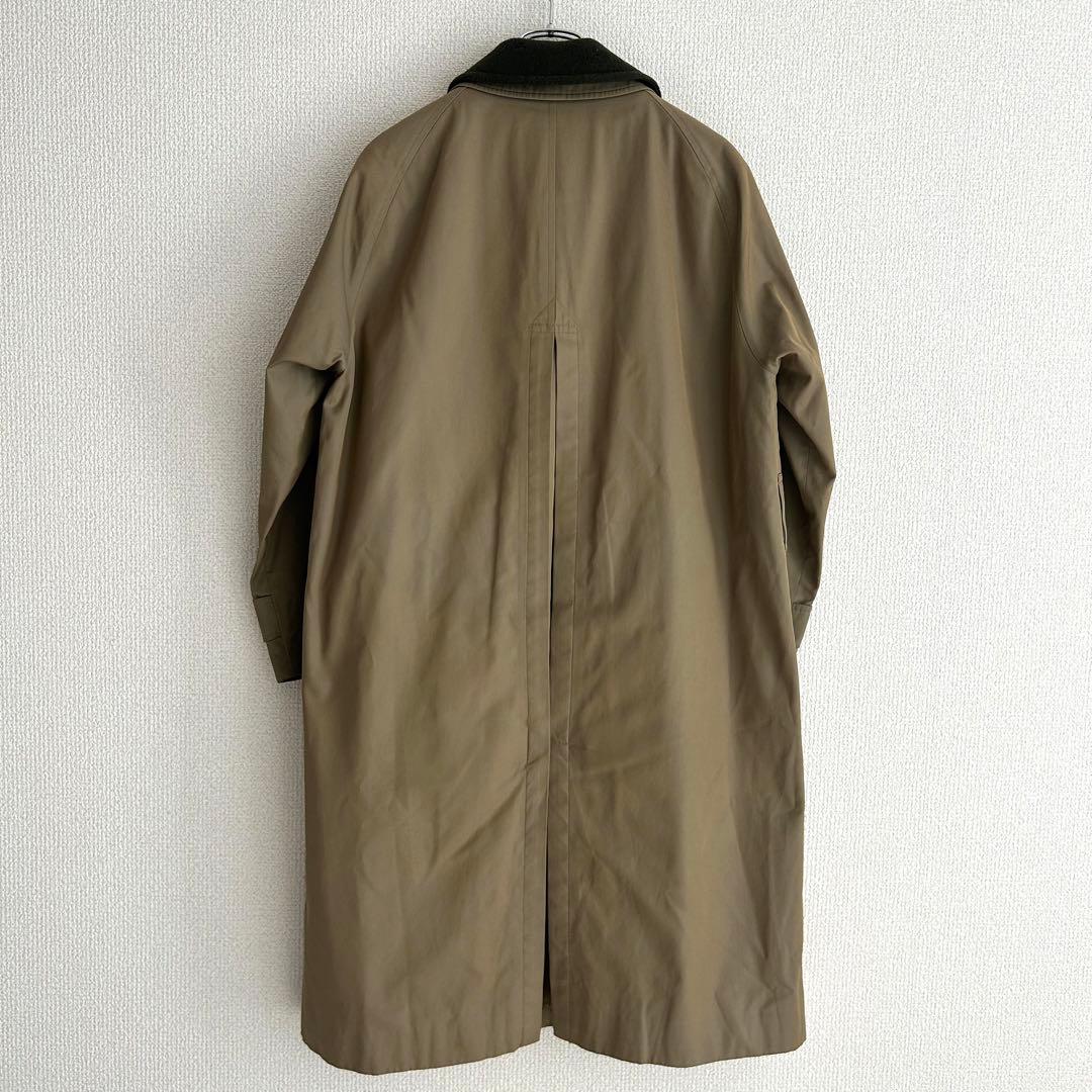 一枚袖】バーバリーズ ライナー付属 ステンカラーコート カーキ 玉虫