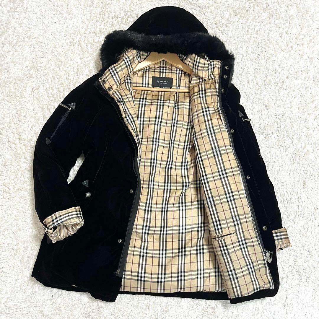 ✨入手困難✨バーバリー ベロアダウンジャケット ノバチェック リアル