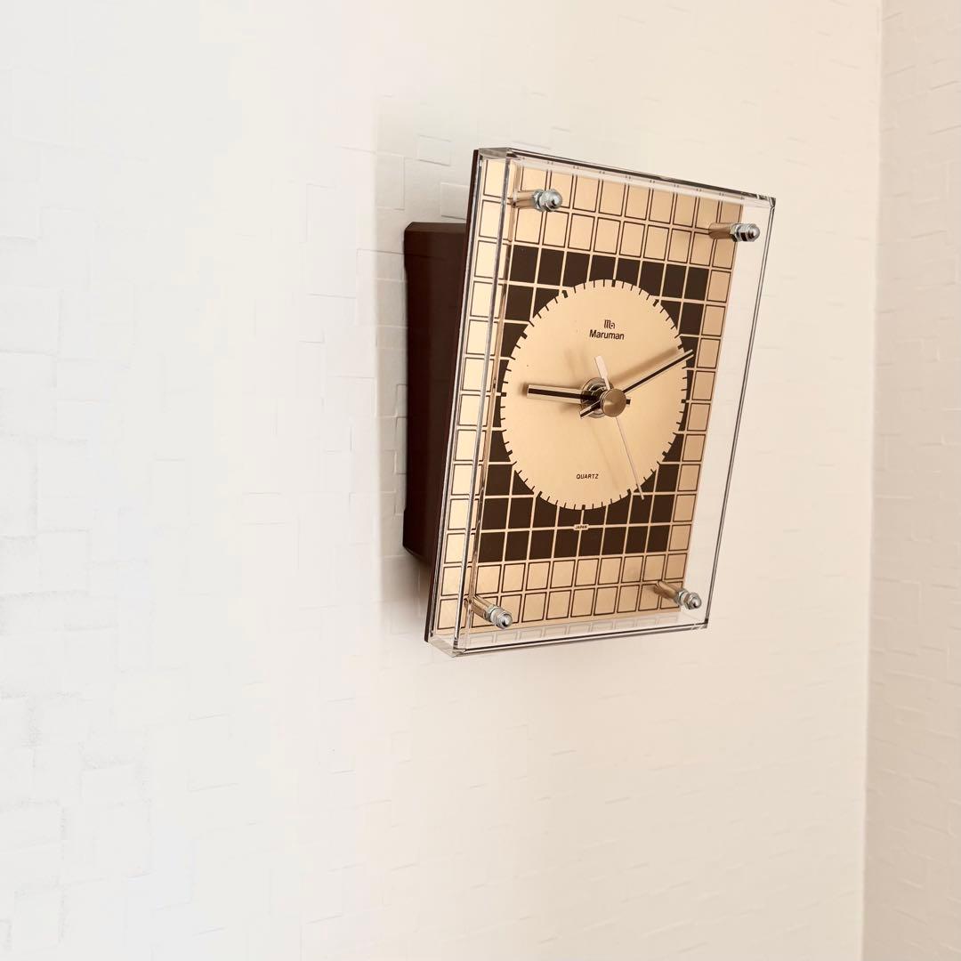 maruman 70's 置時計 掛時計 ミッドセンチュリー スペースエイジ