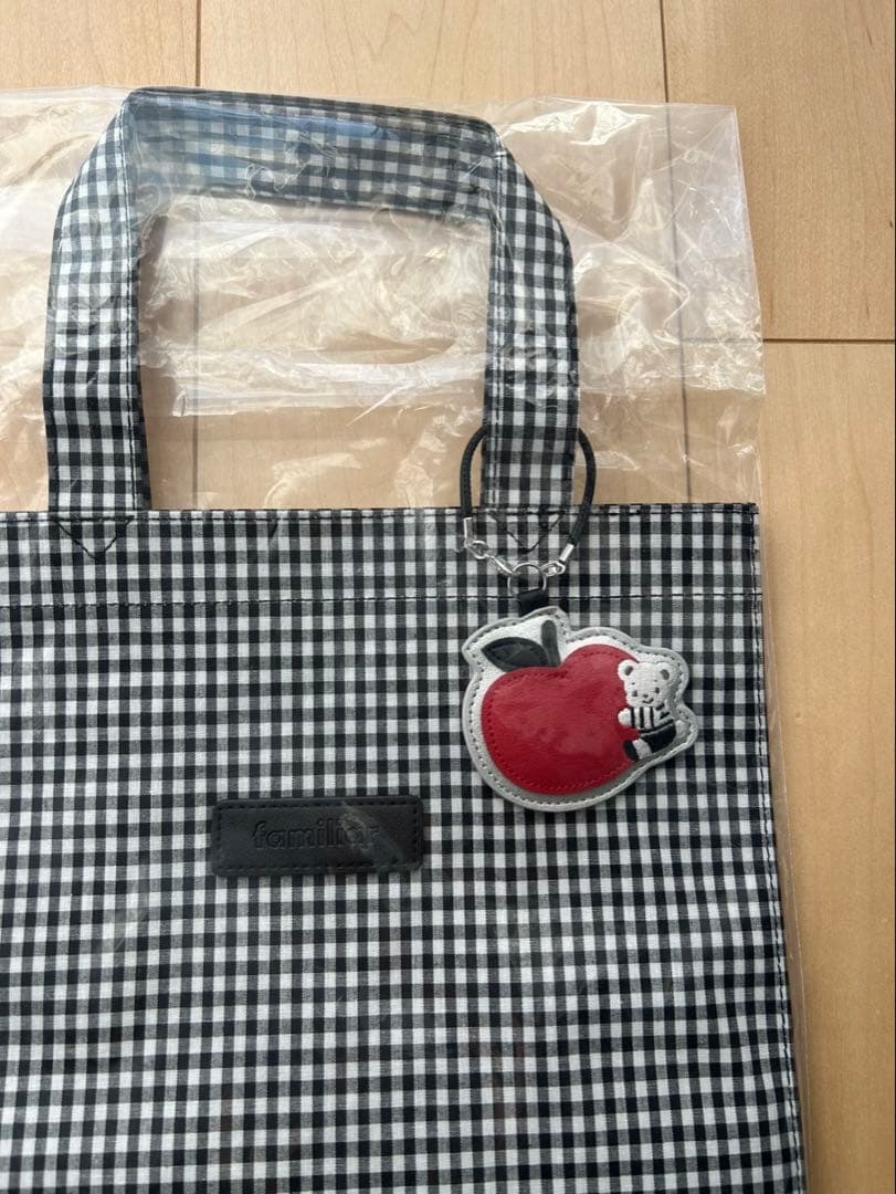 新品未開封 familiar ファミリアトートバッグ ギンガムチェック 正規品