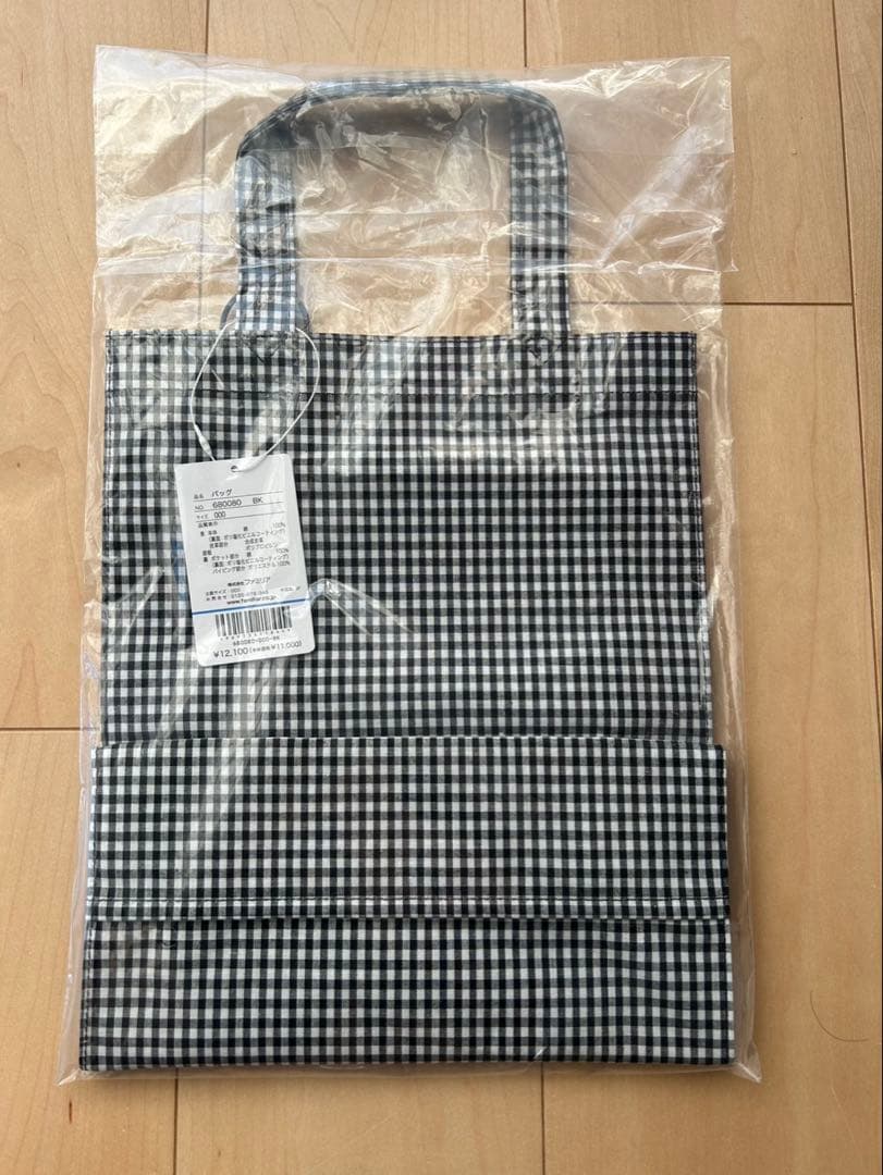 新品未開封 familiar ファミリアトートバッグ ギンガムチェック 正規品
