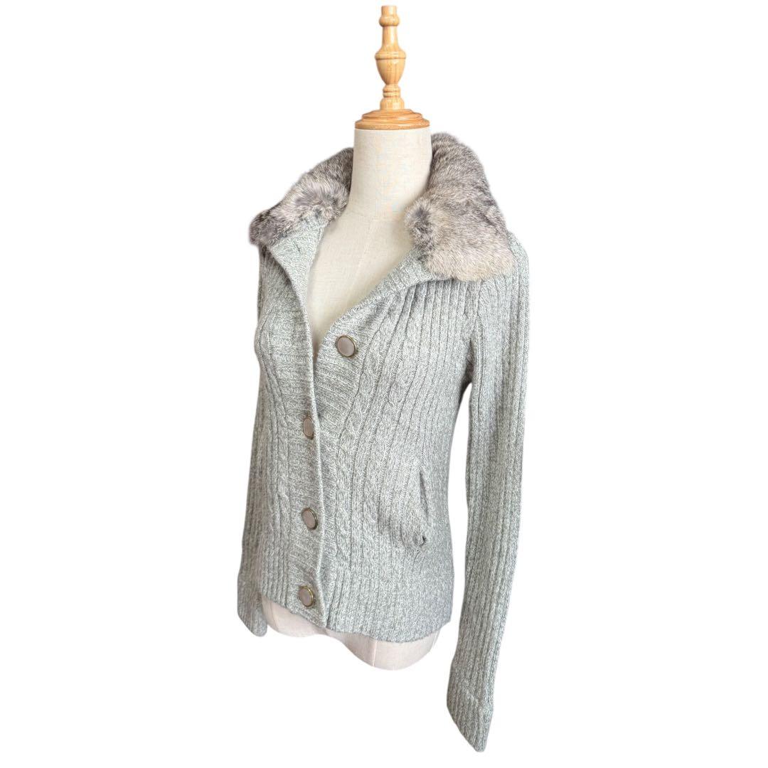 y2k archive 平成 ギャル グランジ ファー ニットカーディガン - メルカリ