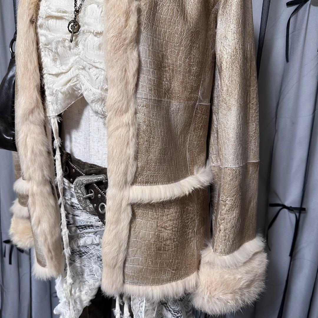 フェアリーグランジ y2k リアル ファーコート 平成ギャル レトロ