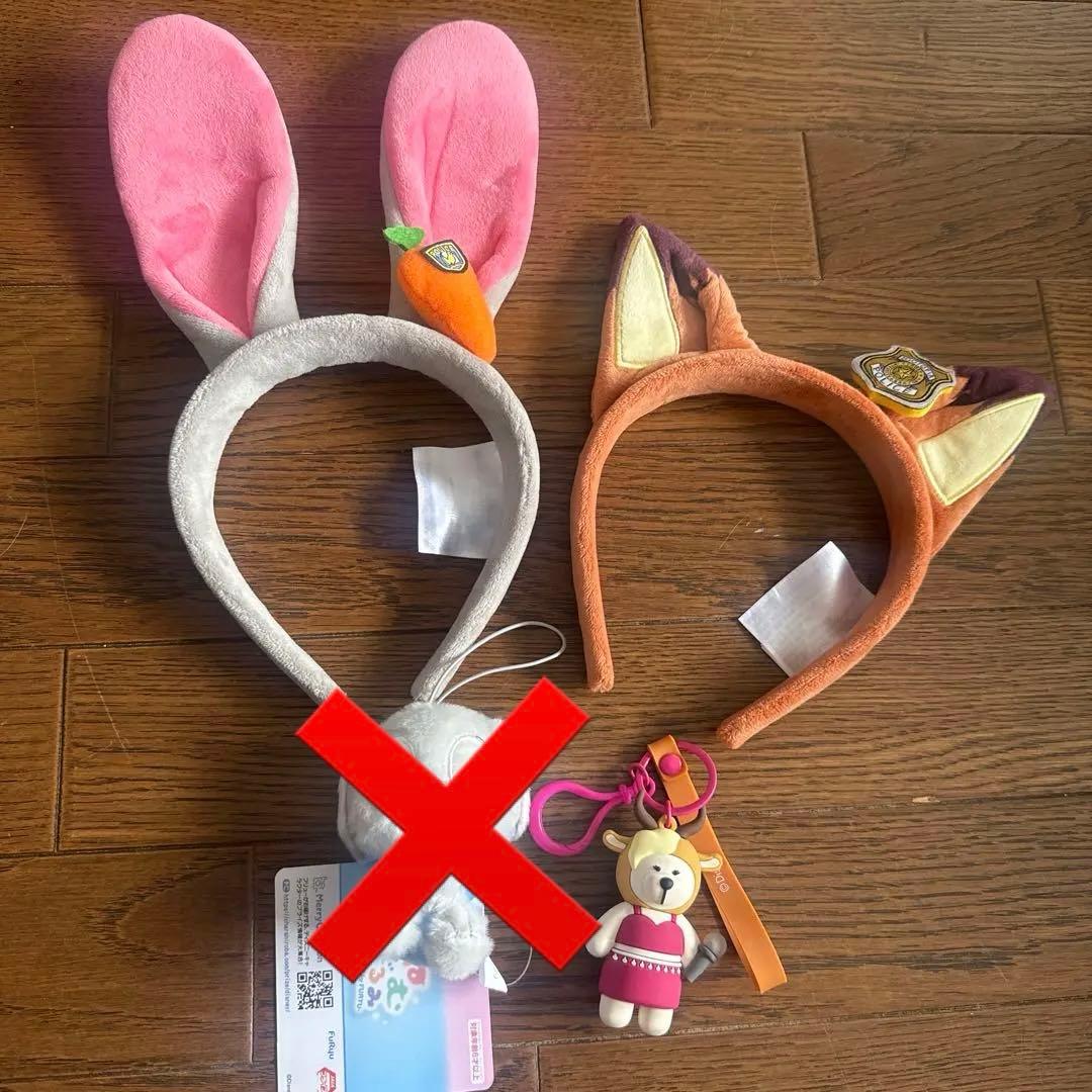 ズートピア　カチューシャ　コスプDハロ　ジュディ　ニック　おまけ付き 上海ディズニー ズートピア カチューシャ ニック ジュディ セット D
