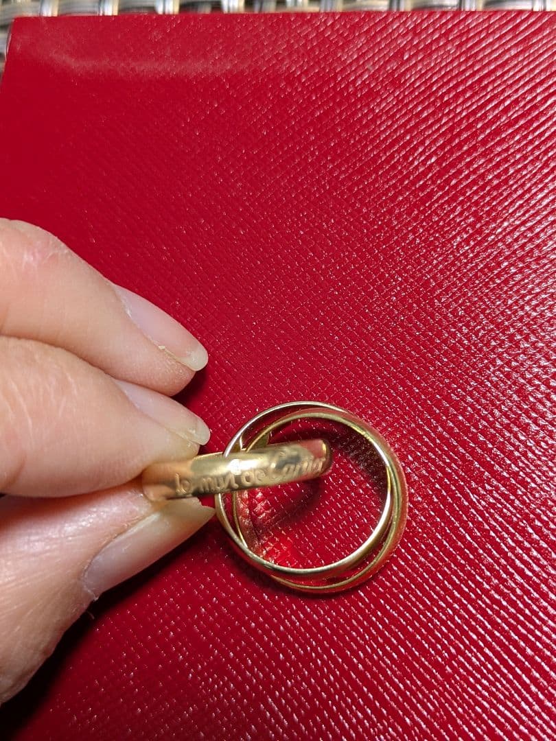 大丸正規店購入 Cartier ゴールド 3連リング 48