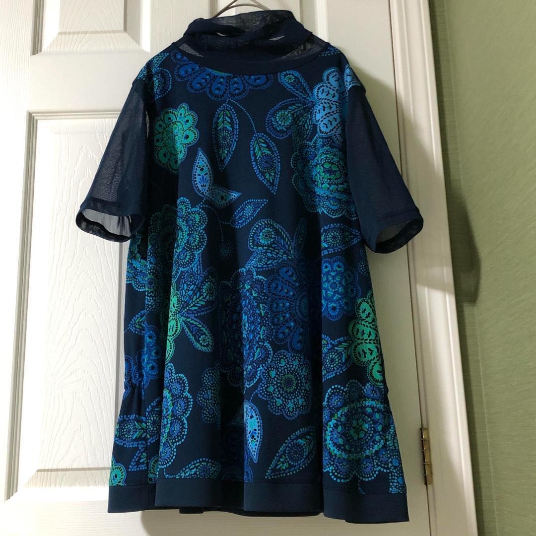 ◎未使用 TOKUKO 1er VOL トクコ チュニック 花模様 青系 - メルカリ