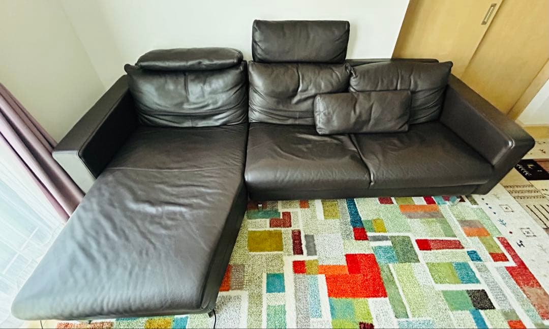 ダークブラウン 本革レザー L字型ソファ　カウチ 楽天市場】ソファー ソファ 本革 カウチソファ 3人掛け ローバック