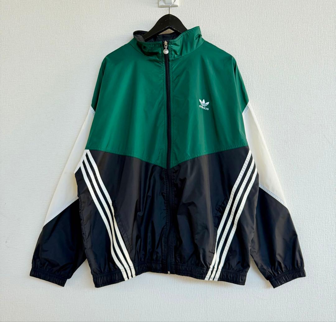 超スペシャル 常田大希着用 90s アディダス ナイロンジャケット L グリーン 90s アディダス ナイロンジャケット L 緑 グリーン 常田大希着用モデル