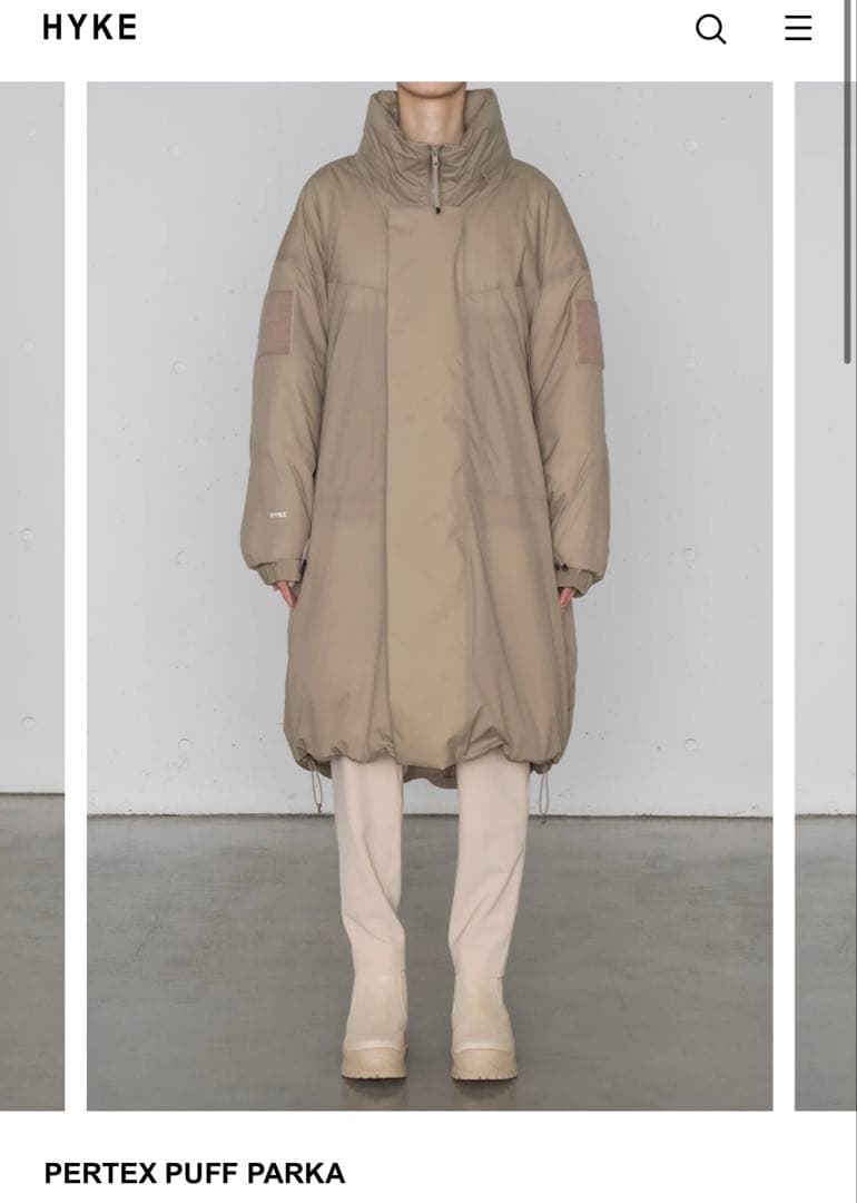 2024AW HYKE【ハイク】PERTEX PUFF PARKA - メルカリ