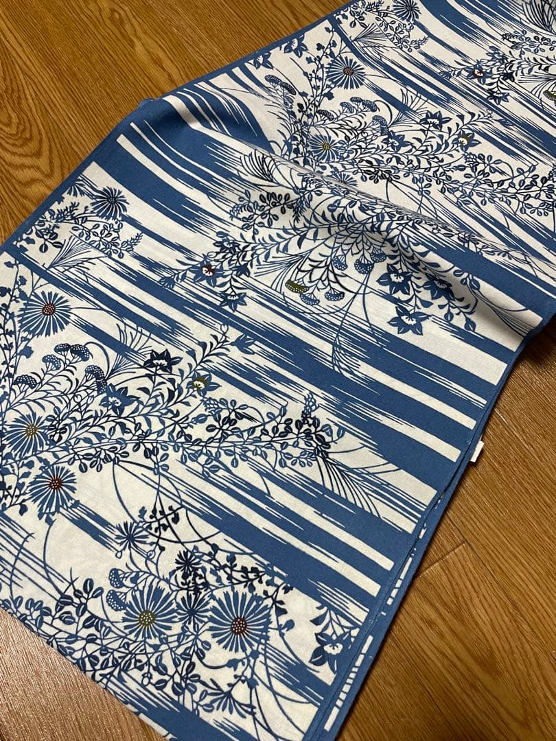 お問い合わせ出品　浴衣　反物 セオα 浴衣 反物 波 (オフシロ) 洗える ゆかた 夏きもの 月華美人 日本