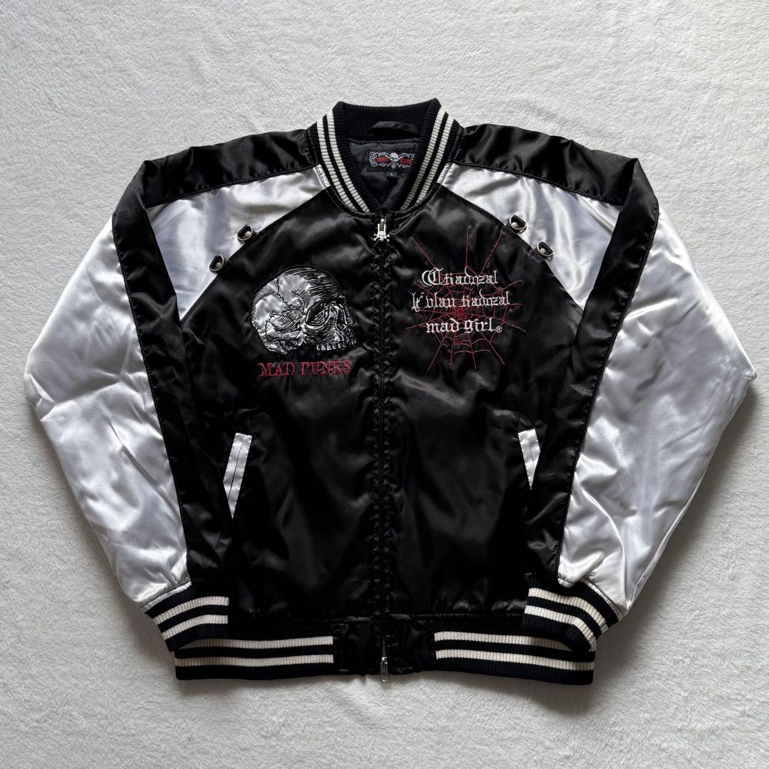 MAD PANKS】スカジャン 骸骨 パンク系 平成ギャル男 刺繍 y2k - メルカリ