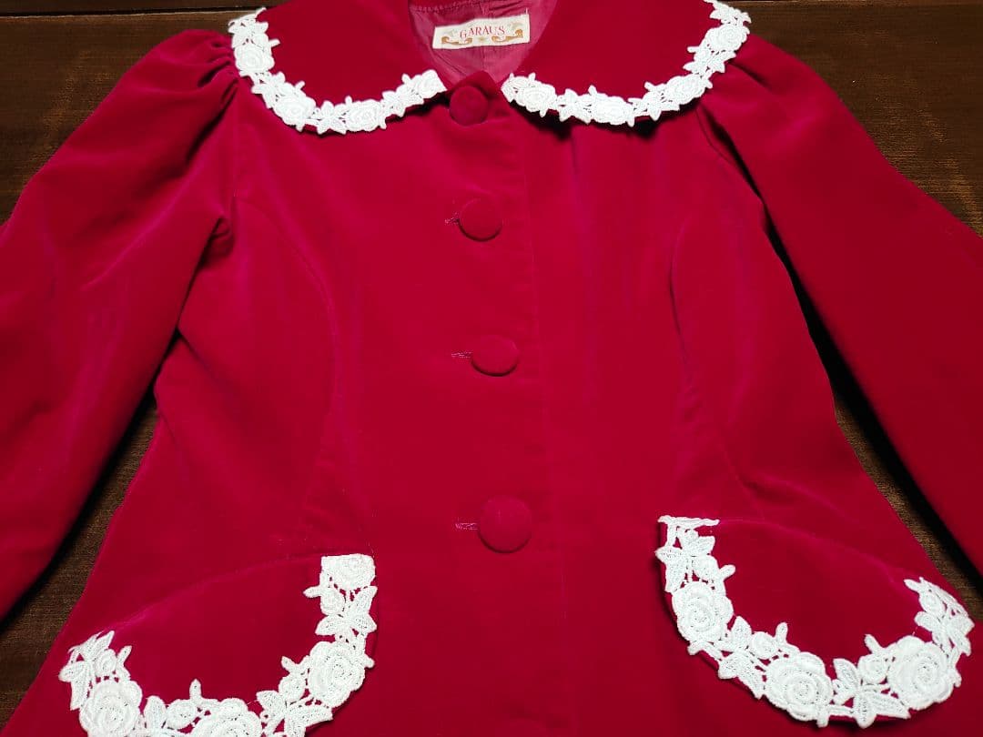 ガラウスGARAUS(コルネットCornet前身)別珍赤コート ゴスロリロリータ