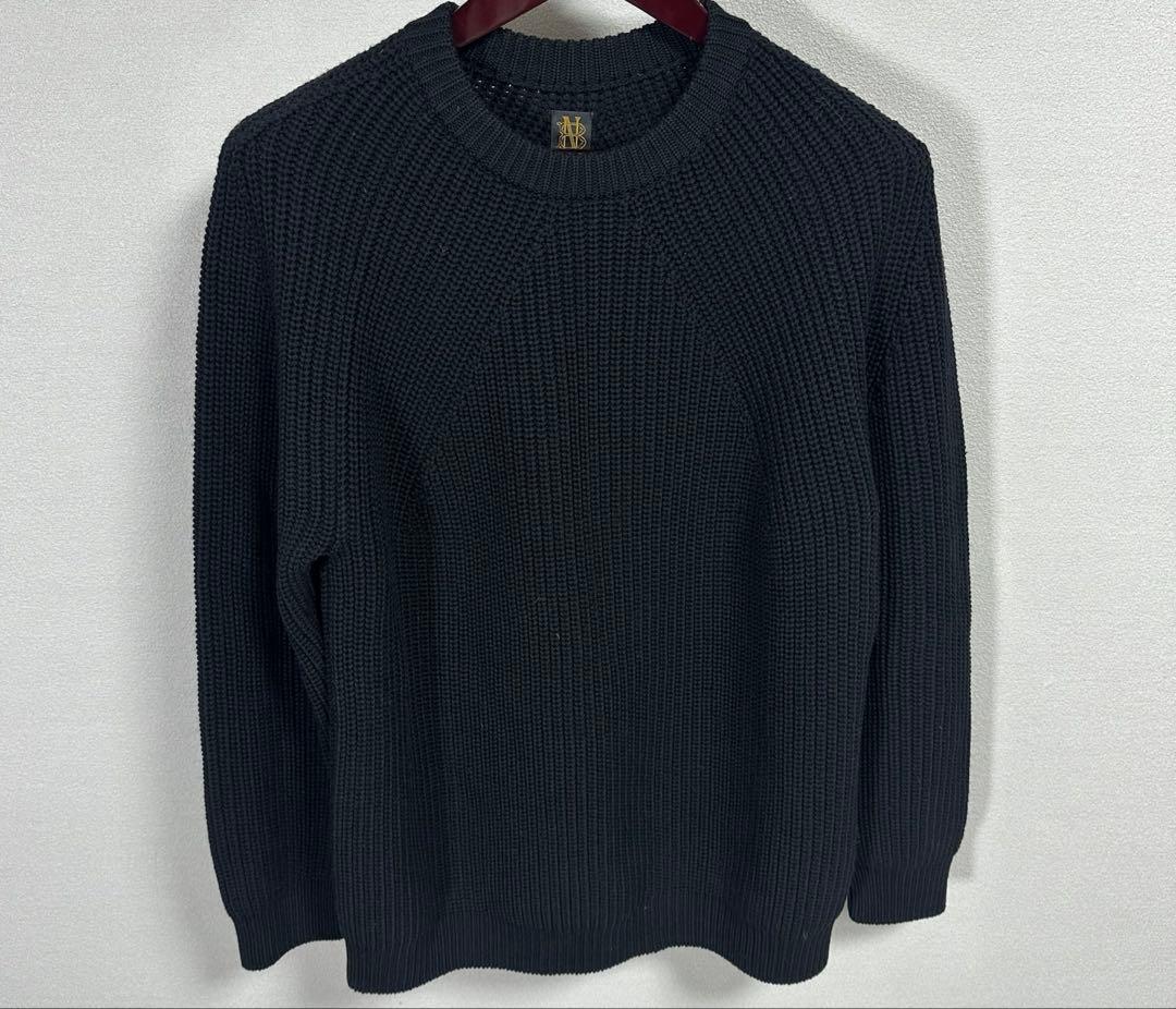 美品 黒 BATONER / SIGNATURE CREW NECK Signature Knit Wool Crewneck in Black – Blue Owl Workshop