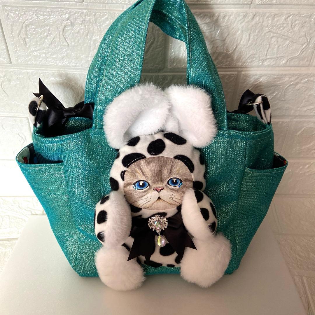 コヤンイサムチョン トートバッグ 水玉 ルミちゃん ラメ入り生地