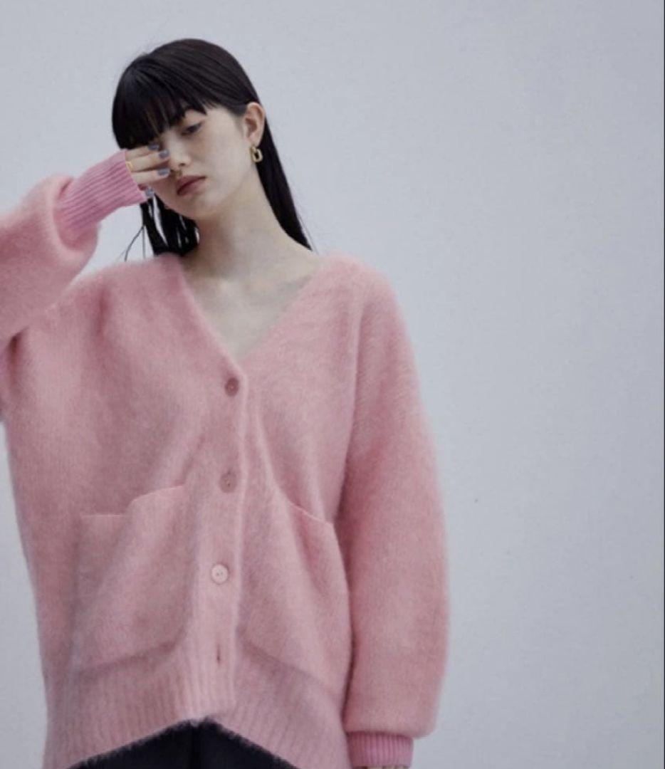 アダムエロペ　モヘアカーディガン　ピンク ADAM ET ROPÉ FEMME(アダム エ ロペ ファム) / モヘヤカーディガン