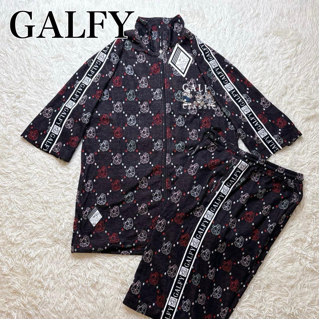 タグ付き GALFY ガルフィー 魔改造紋紋 セットアップ 犬刺繍 総柄 大型