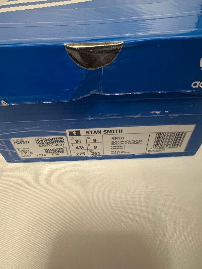 【美品】アディダス スタンスミス ブラック 27.5cm（US 9.5）