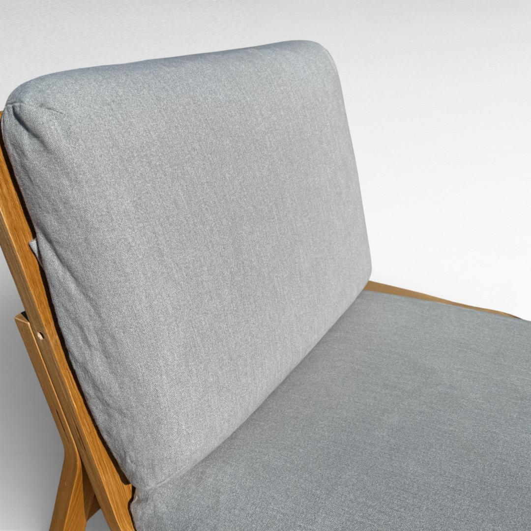無印良品 ソファチェア オーク材 デニムカバー | 激安通販のイーサプライ